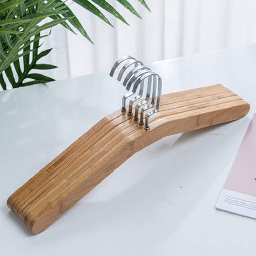 Clothing Supplies 44cm 5 pcs/lot Solid Wood Coat Hanger for Adult and Kids Bamboo Garment Rack Children's Suit Hanging