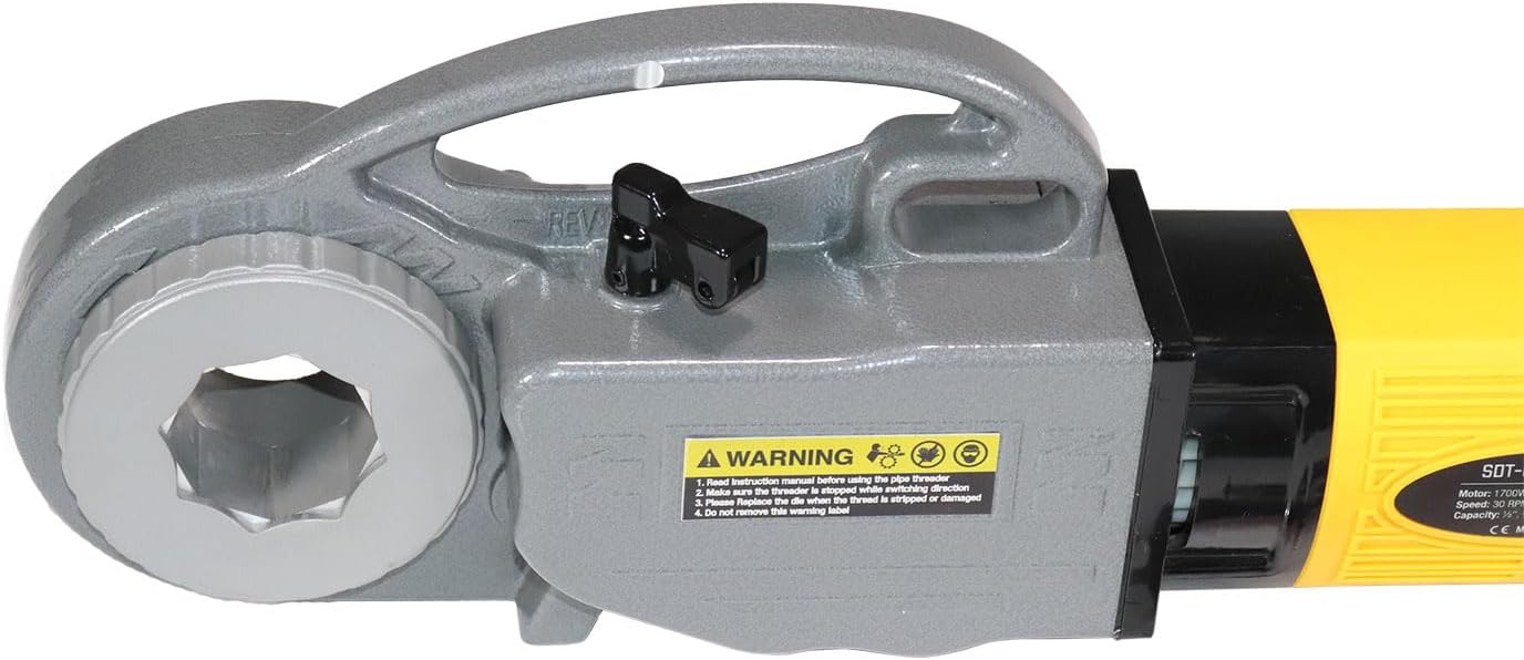 Steel Dragon Tools 600 PRO MAX 1/2 in. - 2 in. Handheld Power Pipe Threader fits RIDGID 11-R NPT Pipe Threading Die Heads with Carrying Case