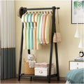 Bamboo Garment Rack, Foldable Hanging Clothes Rack, Space Saving Coat Stand, Storage Organizer Shelves