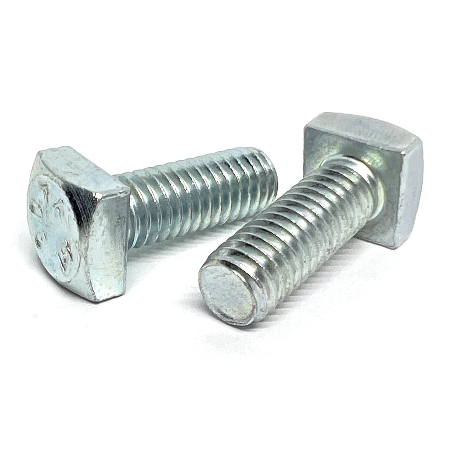 (1800 Pieces) 5/16'-18x1-1/4 Square Head Bolts Grade A307 Zinc Clear