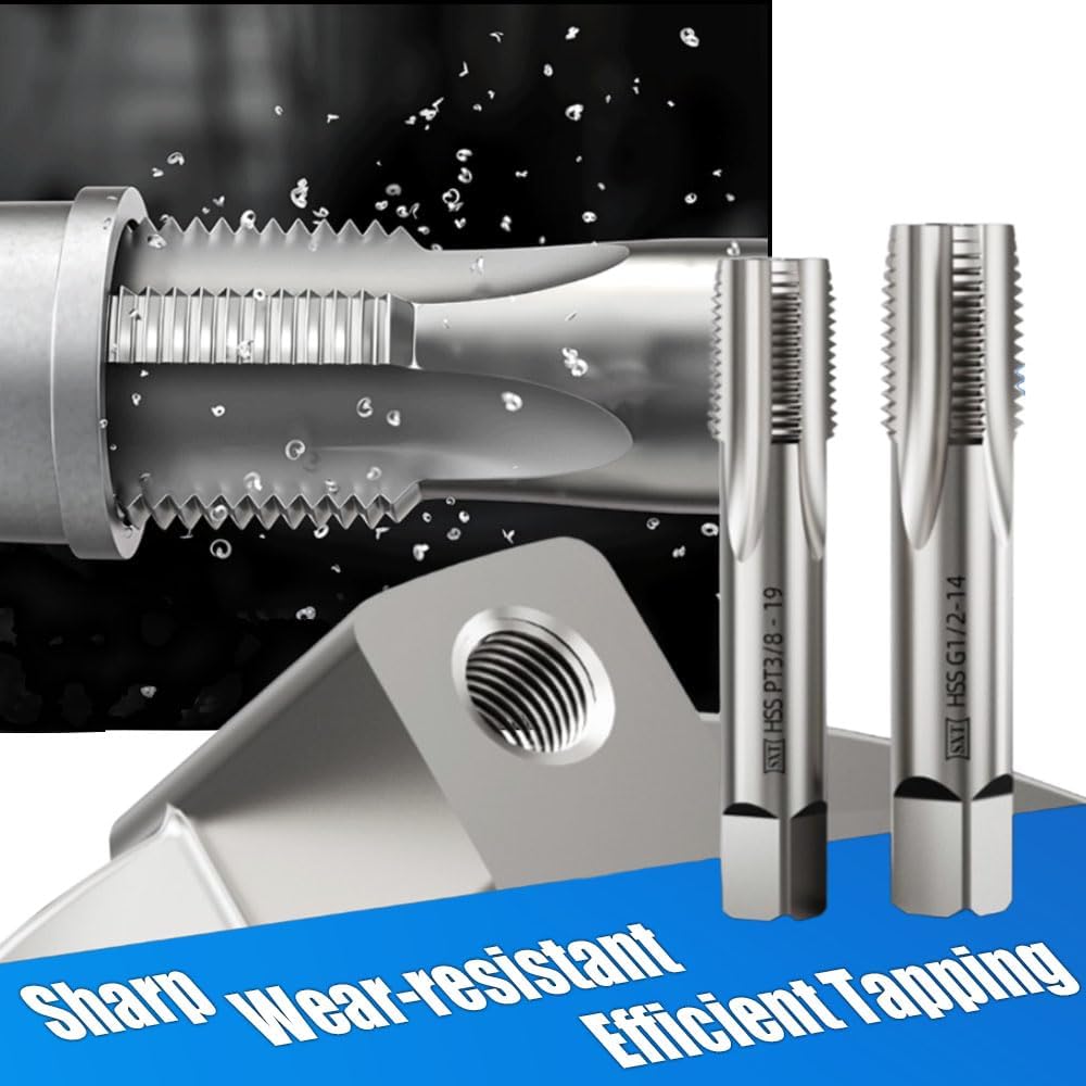 2' BSP Threading Taps, 4350 High Speed Steel, Thread Tap,Thread Milling Taps,Total Length 120mm