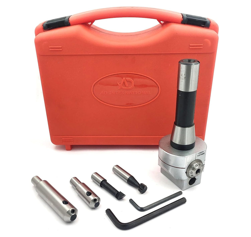 A.D. International Boring Head 62 MM Diameter for Lathe, Milling Machine -Fly Cutters, Carbide Brazed Tool (R8 Shank (7/16 UNF x 20 TPI Drawbar))