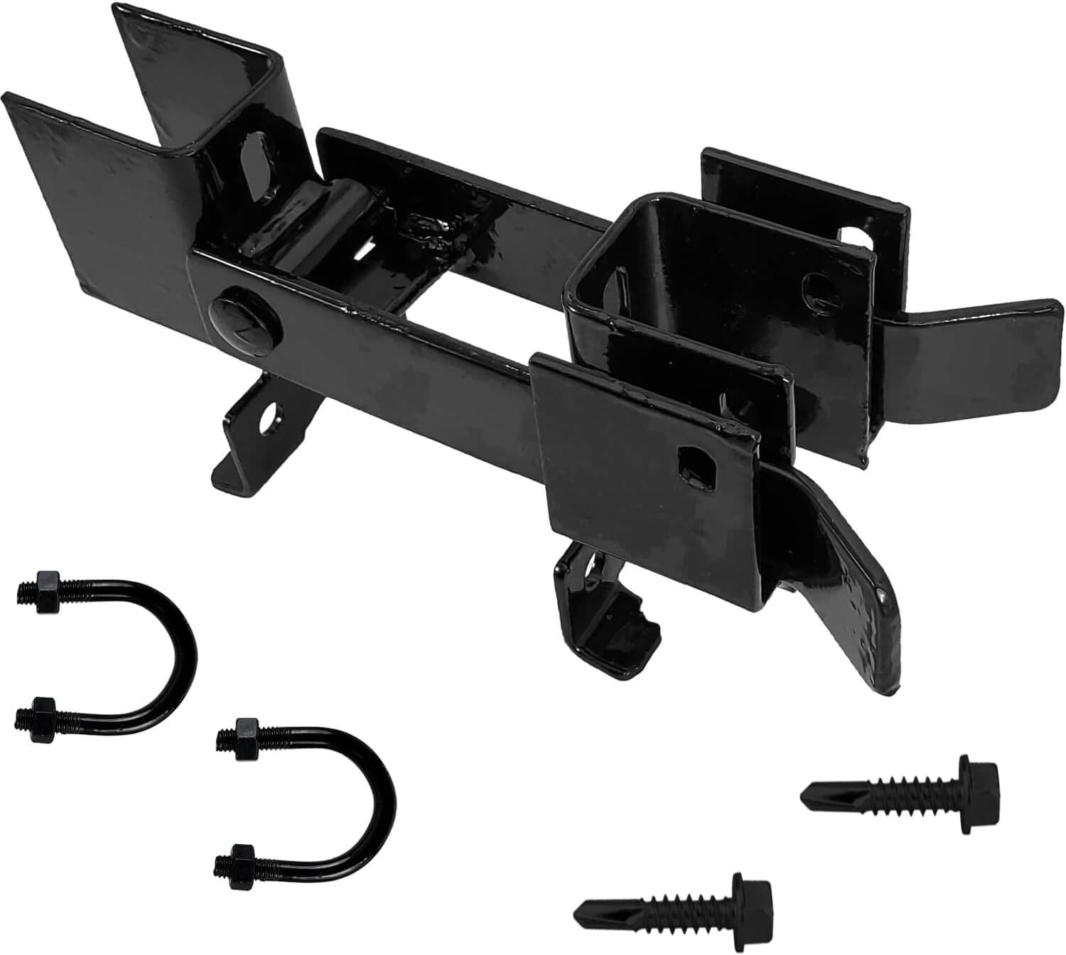 1-5/8' x 2-3/8' (2-1/2') Chain Link Fence Gate Fork Latch - Commercial Heavy Duty - Malleable - Galvanized Gate Latch with Hole for Padlock - CASE Qty 25