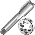 Pipe Tap Set 3/4-18 UNS Tap and Die Set Right Hand, 3/4 X 18 Machine Thread Taps Round Dies Mixer for Water Pipes