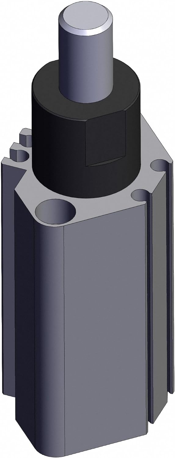 Stopper Air Cylinder: 20 mm Bore Dia, 20 mm Stroke Through-hole Mounting, Round Bar, RSDQB20-20TZ, 826HX1