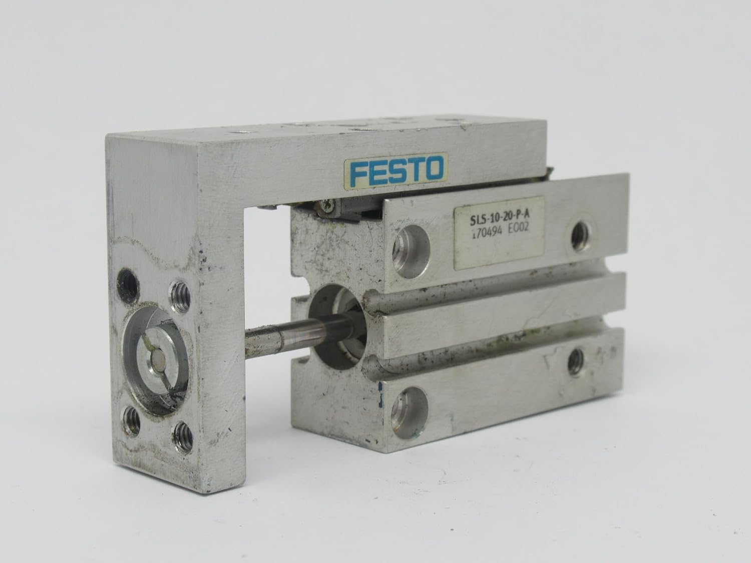 FESTO SLS-10-20-P-A (170494), 10 MM BORE, 1-10 BAR, 20 MM STROKE, DOUBLE-ACTING, ELASTIC CUSHIONING RINGS/PADS AT BOTH ENDS, HIGH-ALLOY STAINLESS STEEL HOUSING, M5 PNEUMATIC CONNECTION, MINI SLIDE, SE