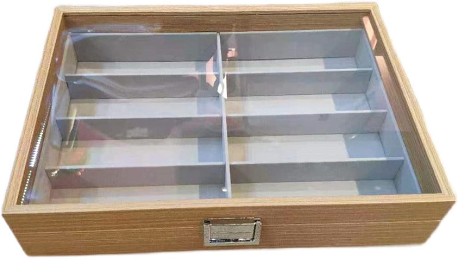 Eyeglass Displays Sunglasses Organizer for Women Men Eyeglasses Eyewear Display Case Sunglass Glasses Storage Holder Box with 8 Slots Display Risers