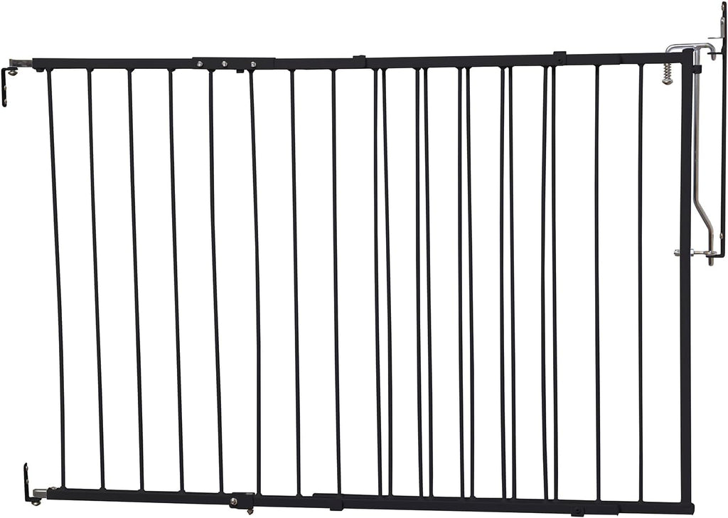 Cardinal Gates MG25 Duragate Baby Gate - Adjustable Dog Gate - Steel Safety Gate for Kids & Pets - 26.5 to 41.5 Inches Wide - Black (+ TPX (8' Height Extension))
