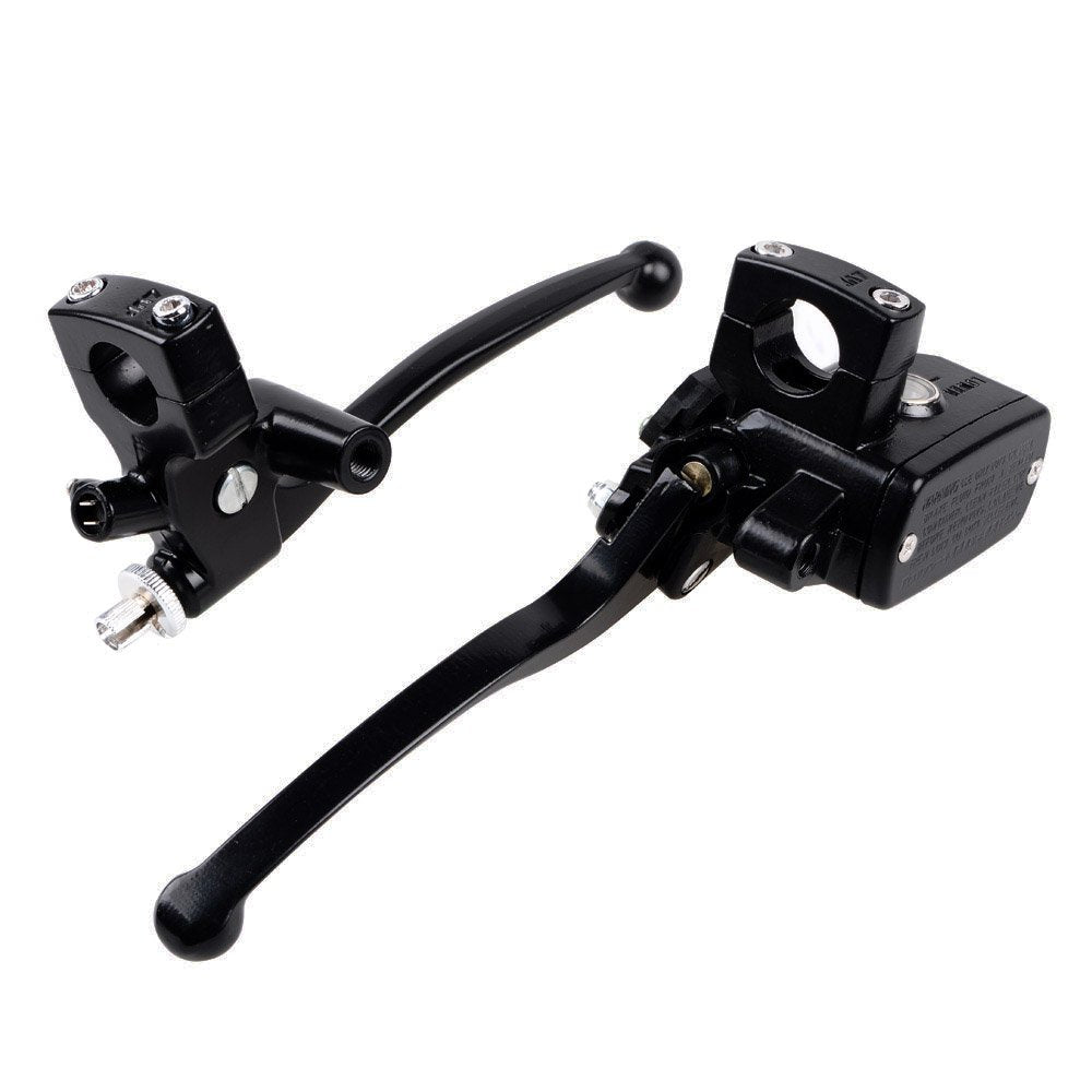 AMOPACORP Forward Controls Kit, Pair Switch with Harness, Clutch Lever Brake Master Cylinder Handlebar, Left Right 1' 25mm Hand Grips Compatible with Harley Sportster XL883 XL1200 2004-2013 (Black)