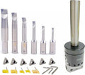 STRAIGHT 1.0' SHANK BORING HEAD 2INCH PLUS 1/2 Boring Bar 6pcs Set (Inserts included) 1/2' -2'