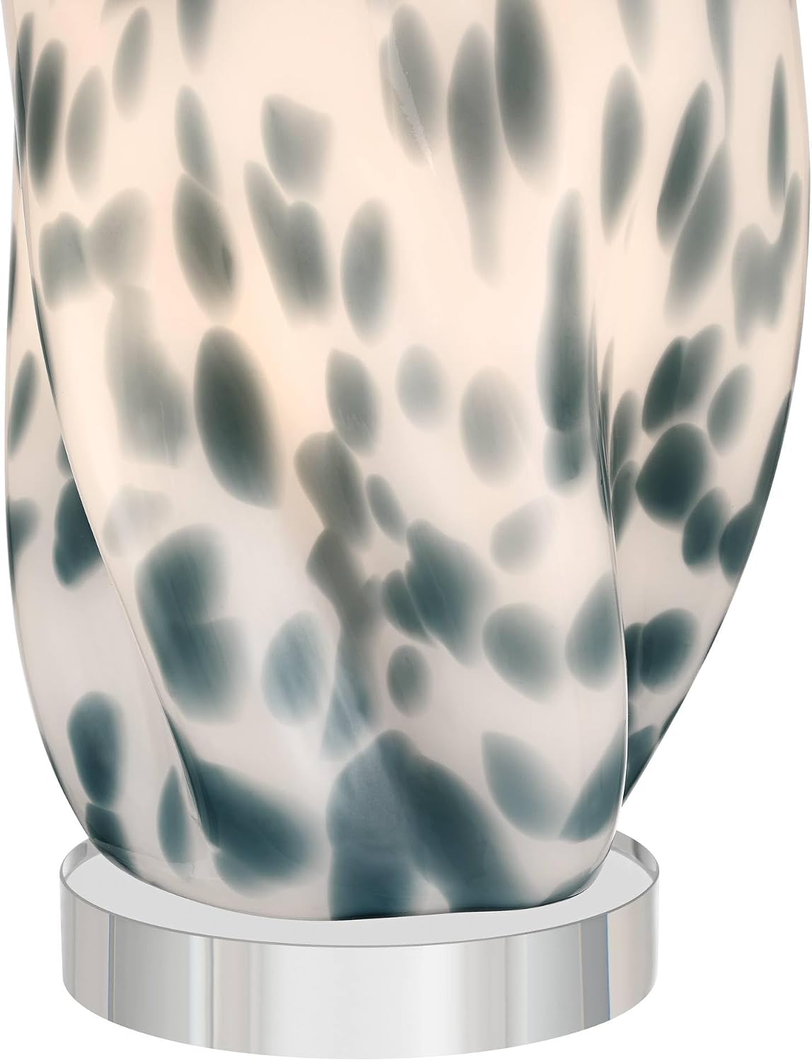 360 Lighting Chelsea Mid Century Modern Coastal Accent Table Lamps 13' High Set of 2 Blue White Spotted for Living Room Bedroom House Bedside Nightstand Reading Console Entryway Kitchen Dining Home