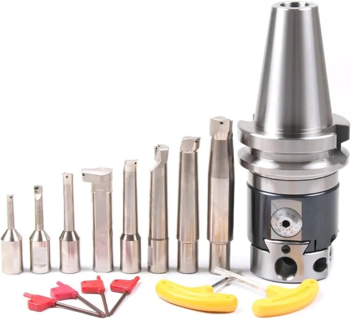 NBH2084 Boring Head Boring Tool Suit Boring Head BT40 BT50 NT40 NT50 R8 MTA SK30 HSK Tool Handle Boring Bar Boring Tool Set 8PCS(MTA3-NBH2084-8PCS)