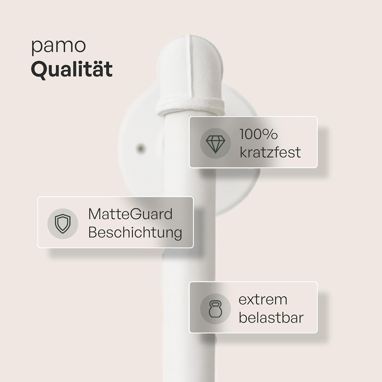 pamo Industrial Pipe Clothing Rack White Metal - 880 lbs Capacity - Wall-Mounted Clothes Racks for Hanging Clothes - Modern Walk-In Closet
