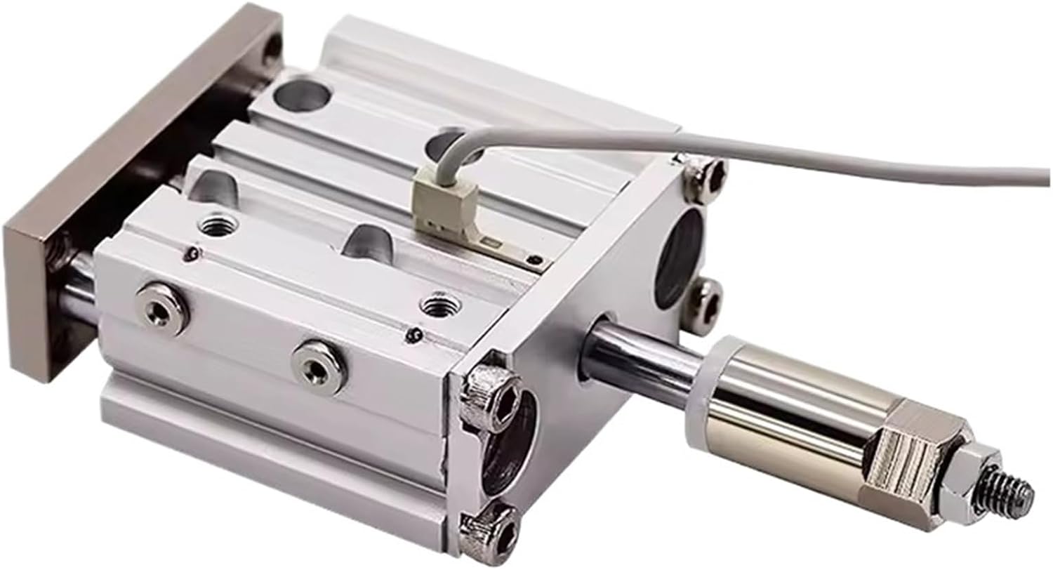 Pneumatic Cylinder Adjustable Stroke Type Three Bar Three-axis with Magnet MGPM12/16/20/25/32/40/50 Stroke 20-200mm(Stroke 50-30mm,Bore 12mm)