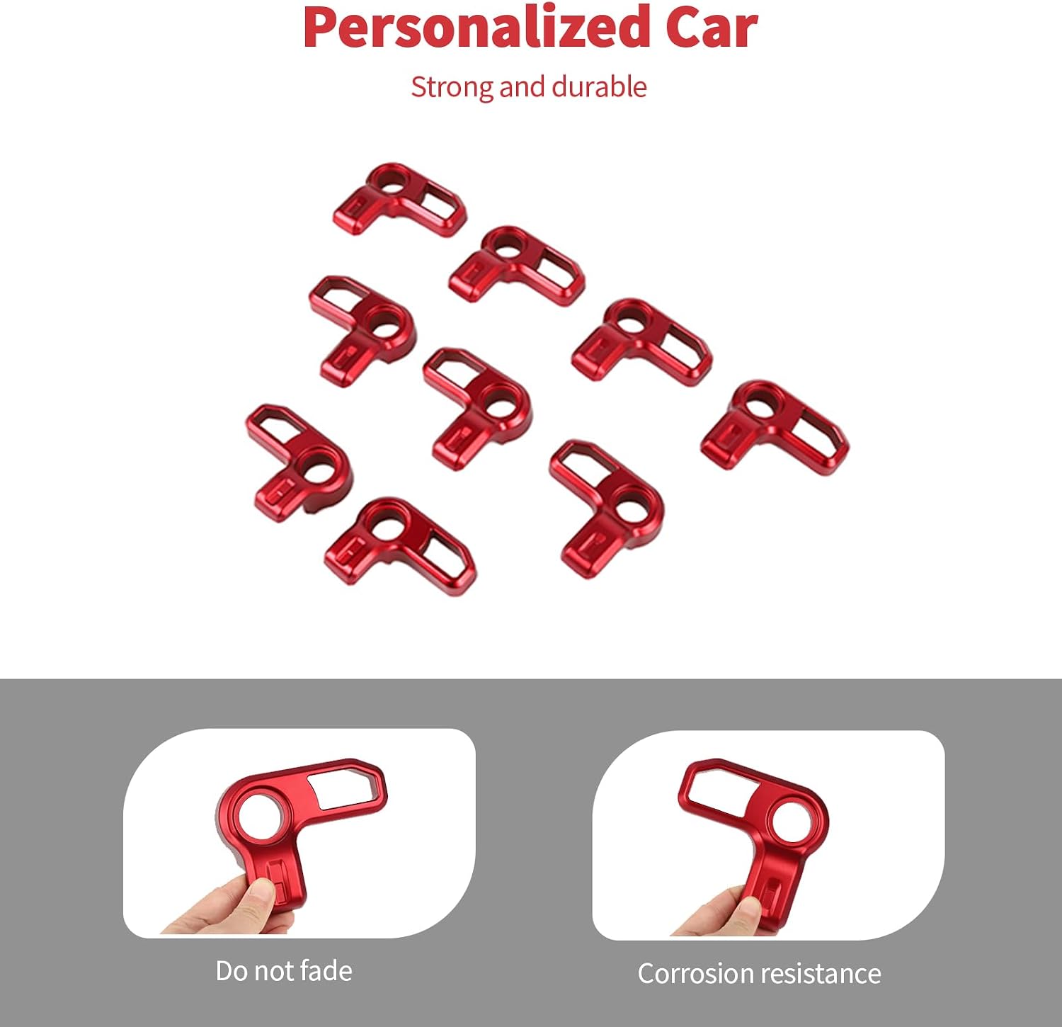 Linskip Freedom Panel Latches for 2021-2025 Ford Bronco & Bronco Raptor 4Door, Hard top Removal Switch Handles for Bronco Interior Accessories(Red)