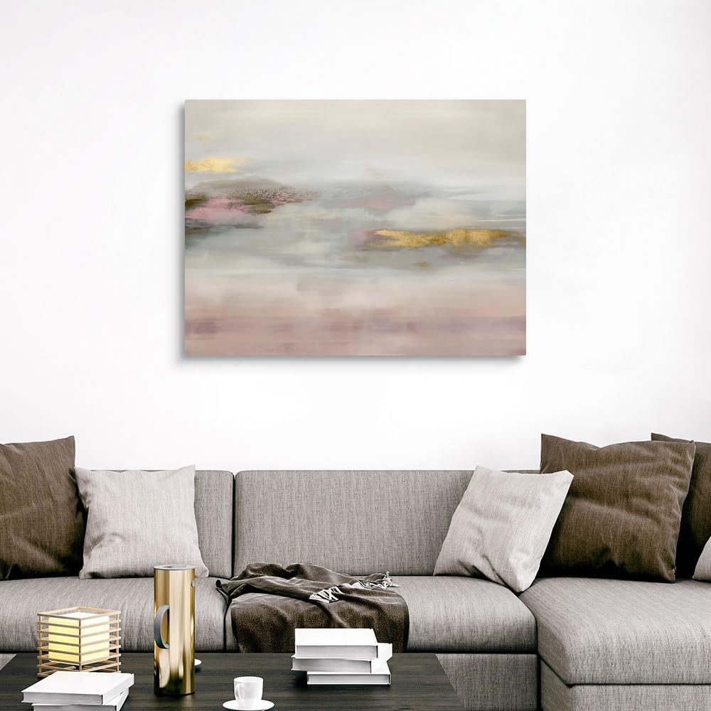 CANVAS ON DEMAND Suspend in Blush Canvas Wall Art Print by Rachel Springer, Abstract, Contemporary, Home Decor, Artwork, 48'x36' Modern Artwork, 48'x36'