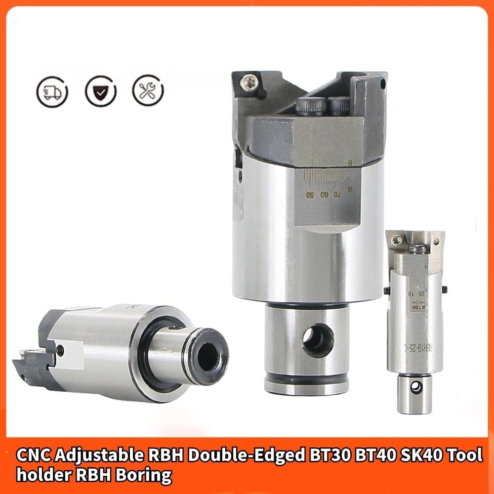 RBH Double-Edged CNC Adjustable BT30 BT40 SK40 Tool Holder RBH Boring Bar Boring Cutter Boring Handle LBK Rough Head(RBH90-122)