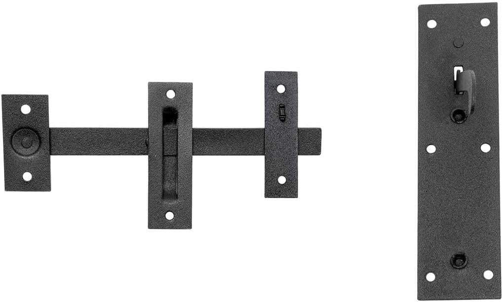 Renovators Supply Manufacturing Black Iron Norfolk Thumb Door Latches Traditional 7' H Suffolk Thumb Gate Or Door Latches Black Powder Coated Two Sided Colonial Locks With Mounting Hardware Pack Of 10