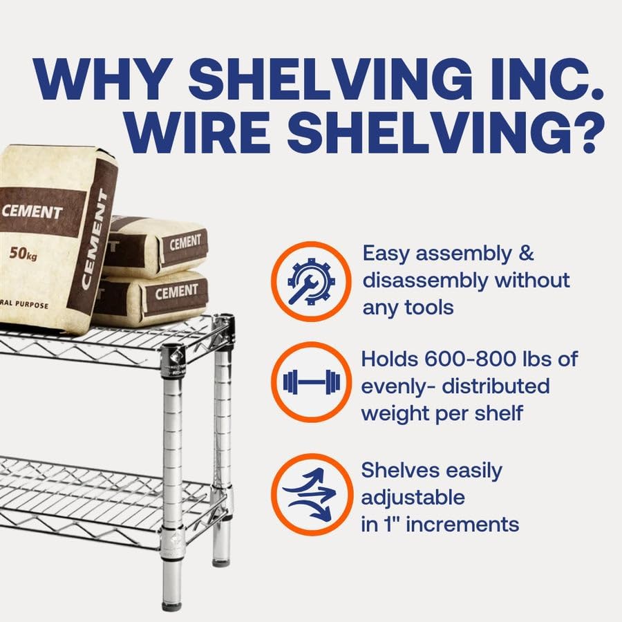 Shelving Inc. 24' d x 30' w x 64' h Over-The-Washer Storage, Weight Capacity 800 lb Per Shelf, Evenly Distributed