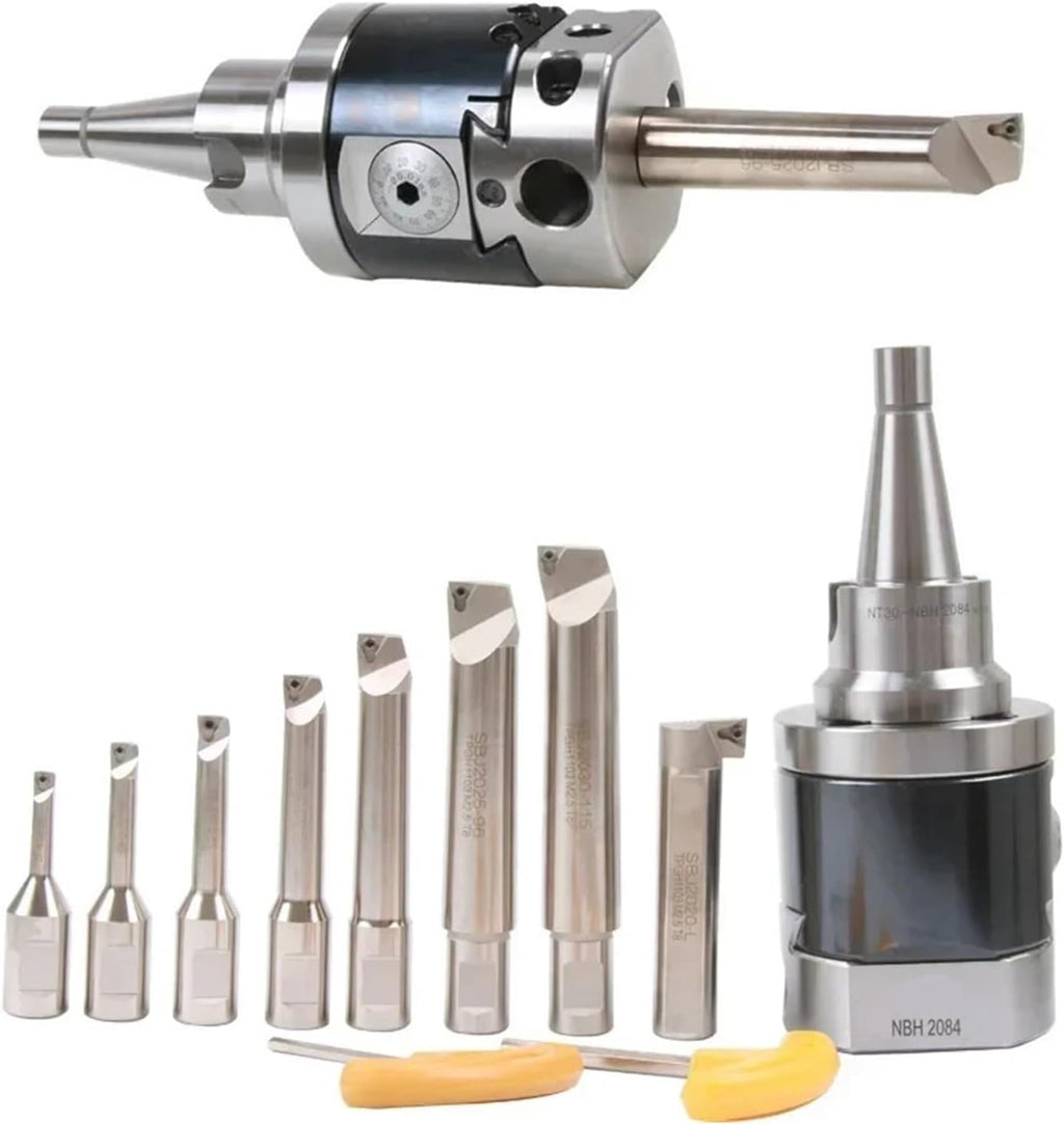 M12 NT30-NBH2084 0.01 Run Tool with NT Shank NBH2084 Boring Heads with 8pcs Boring bar
