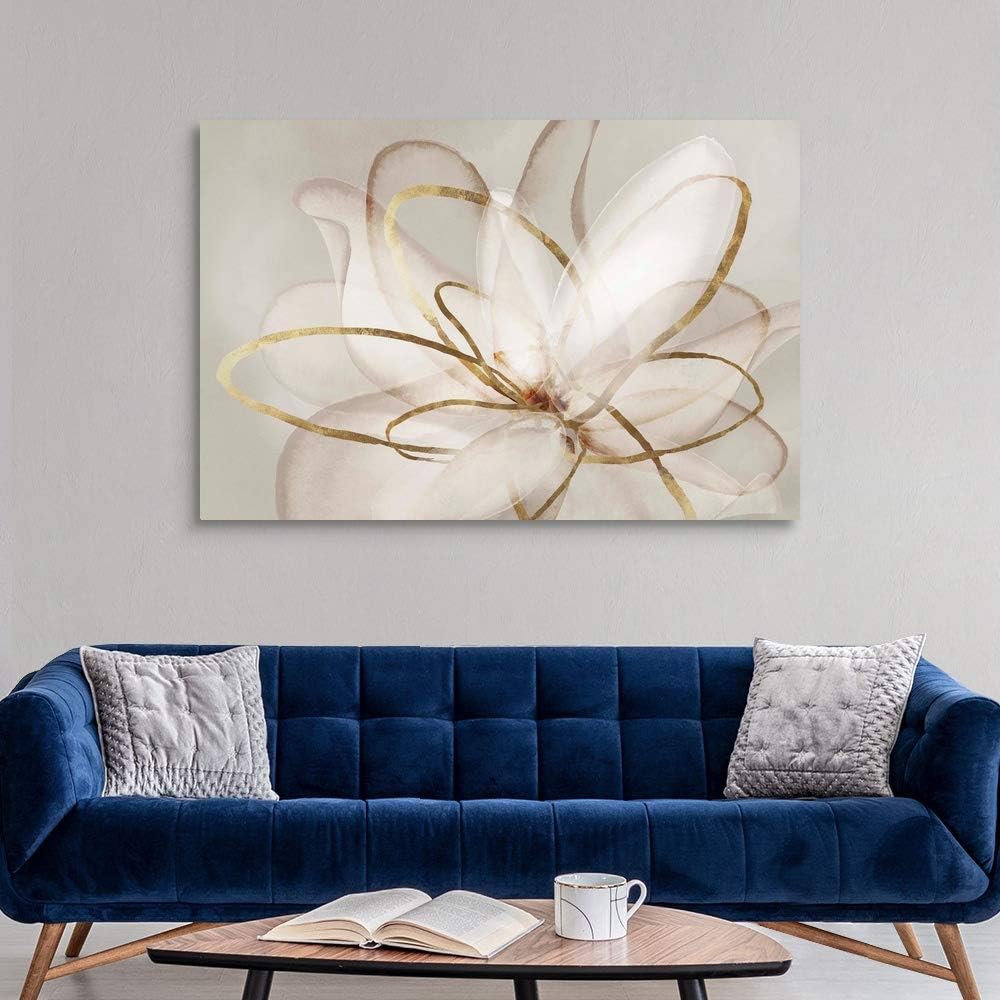 CANVAS ON DEMAND Transparent Beauty III Canvas Wall Art Print by Eva Watts, Contemporary, Abstract, Home Decor, Artwork, 60'x40' Modern Artwork, 60'x40'