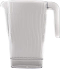 [100 PACK] 50 oz Crystal Clear Plastic Beverage Pitcher - Break Resistant Beverage Carafe - Great for Restaurants and Catering Bulk - Serveware for Water, Cold Drinks, Beer, Lemonade, Sangria (50oz)