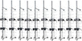 10Pcs Aluminum Sunglass Holder with Lock Wall-Mounted Sunglasses Rack Organizer Storage Eyewear Glasses Display Stand Eyeglass Decorative Display Rod,Hold 9 Frames