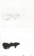 2 lot Watership Down 1978 production Animation Cel AND Drawing 130-9