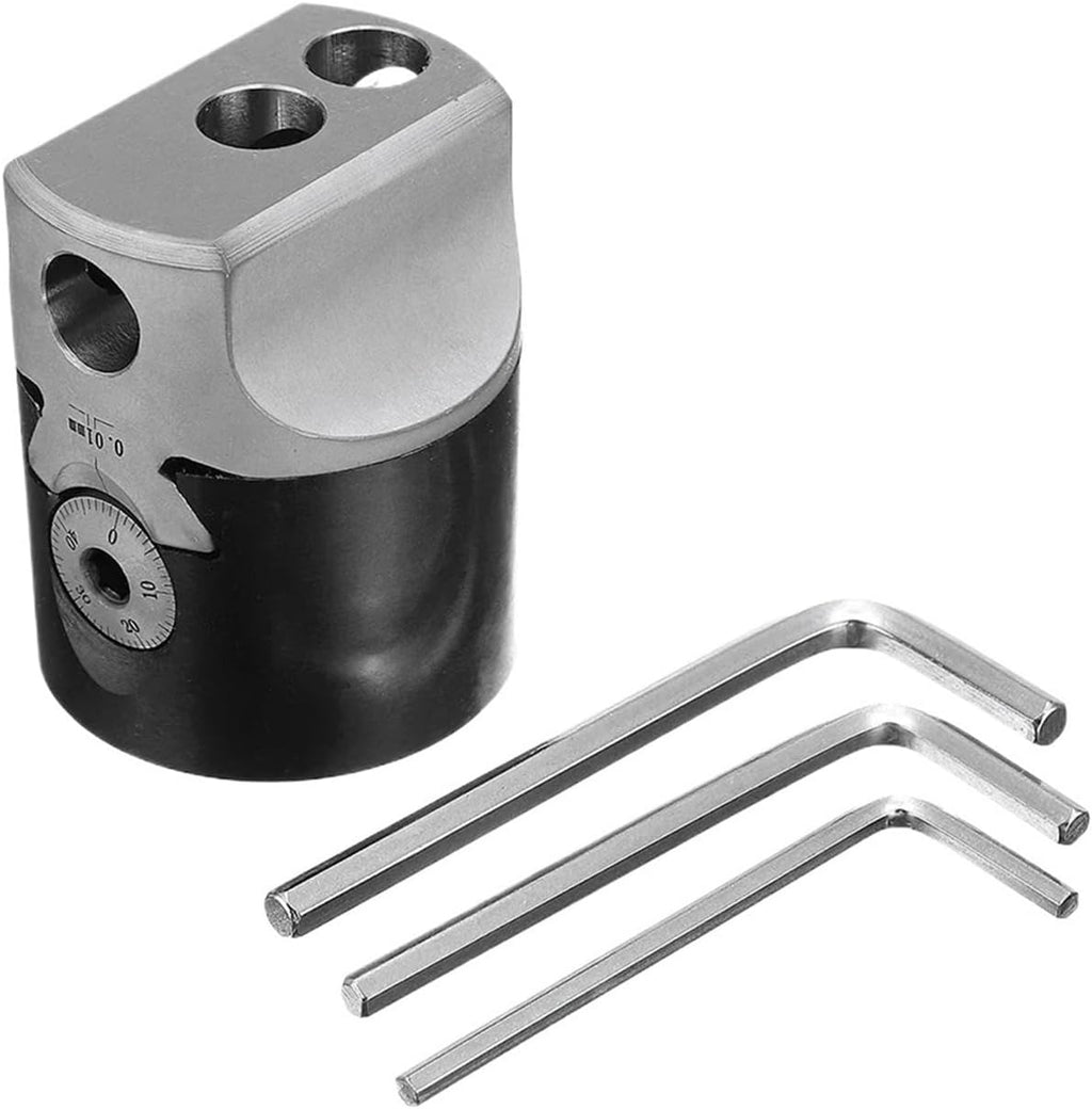 4inch 100mm F1 Type Boring Head 25mm Lathe Boring Bar Milling Holder For MT2 MT3 R8 Shank Milling Machine Tools + Hex Wrenche