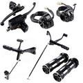 AMOPACORP Forward Controls Kit, Pair Switch with Harness, Clutch Lever Brake Master Cylinder Handlebar, Left Right 1' 25mm Hand Grips Compatible with Harley Sportster XL883 XL1200 2004-2013 (Black)