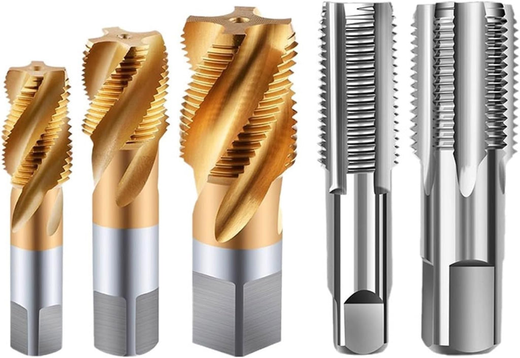 Pipe Tap Set Pipe Threading Tap G NPT RC PT ZG HSS CO Spiral Straight Flute Fluteless Cobalt Machine Metal CNC Tool(Spiral Flute,ZG 1)