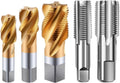 Pipe Tap Set Pipe Threading Tap G NPT RC PT ZG HSS CO Spiral Straight Flute Fluteless Cobalt Machine Metal CNC Tool(Spiral Point,RC 1)