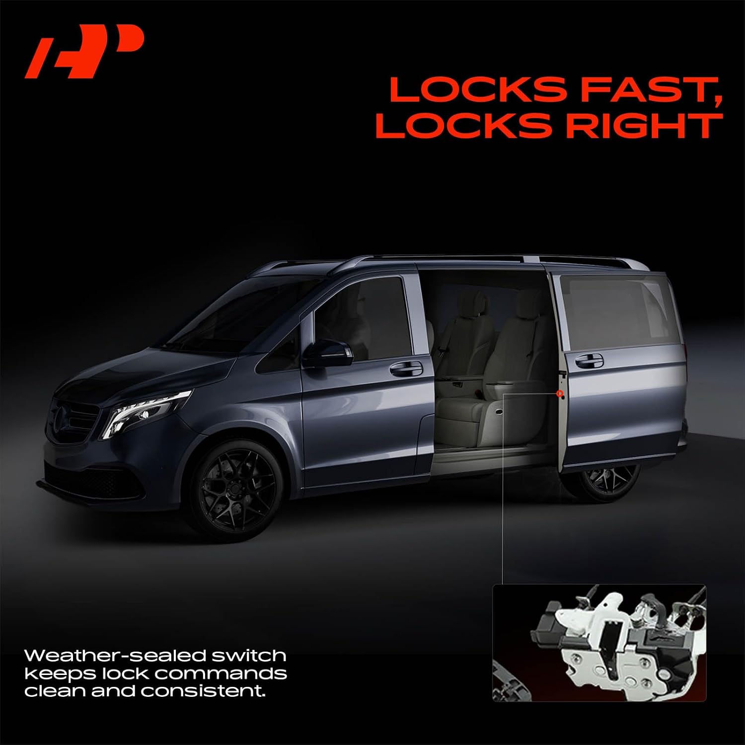 A-Premium Right Passenger Side Sliding Door Latch Lock Actuator Motor Compatible with 2015-2020 Ford Transit-150, Transit-250, Transit-350, Transit-350 HD & Thomas Transit Liner