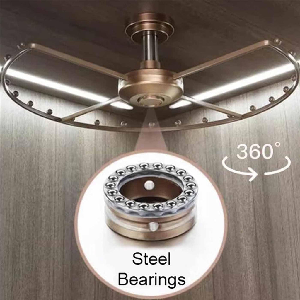 360° Rotating Corner Closet Rod - Heavy Duty Metal Round Clothing Brackets for Hanging Clothes, Space Saving Wardrobe Organizer for Cloakroom, 20.47in (black)