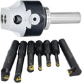 F1 Boring Head MT2 MT3 MT4 C20 C25 BT30 BT40 NT30 NT40 R8 F1 2 3 inch 50mm 75mm milling Head F1 Machine clamp Boring bar(C20-(F1-50)-5pcs)