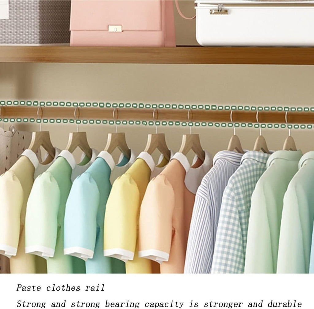 Bamboo Clothes Hanging Rack with 2 Tier Storage Shelves and 2 Coat Hooks Portable Organizer Garment Rack for Bedroom Guest Room/Brown/100 * 42 * 140Cm (Primary Color 50*42*140Cm)