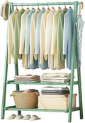 Floor-Standing Solid Wood Rotating Coat Rack，Double Layer Bamboo Clothes Rack - 160cm Height, Lightweight & Foldable Garment Storage Shelf, Adjustable Length (66/86/116CM) - Perfect for Bedr