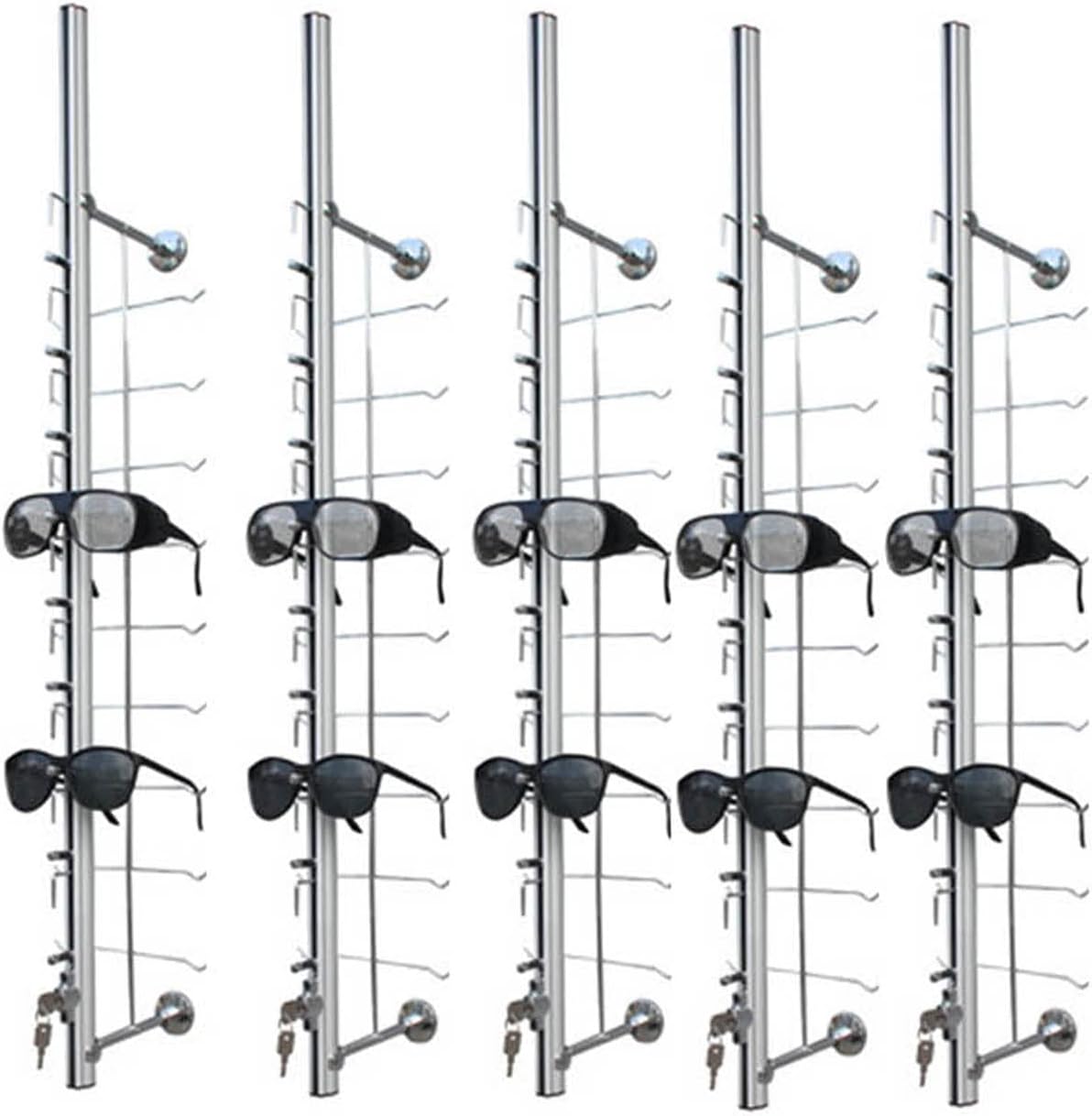 Eyeglass Display Stand Sunglasses Rack Eyeglass Frame Stand Eyewear Glasses Holder Organizer Storage Decorative Display Rod,Hold 9 Frames