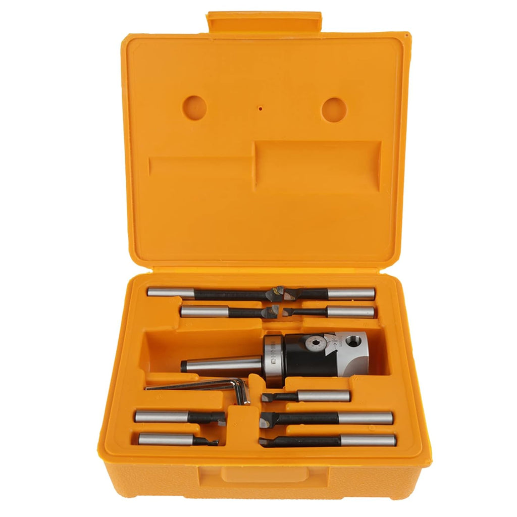 2 Boring Head Set 12 Pcs Carbide Boring Bars MT2 M10 F1 12 50mm Boring Head with 9pcs 12mm Boring Bars Milling Machine Accessories