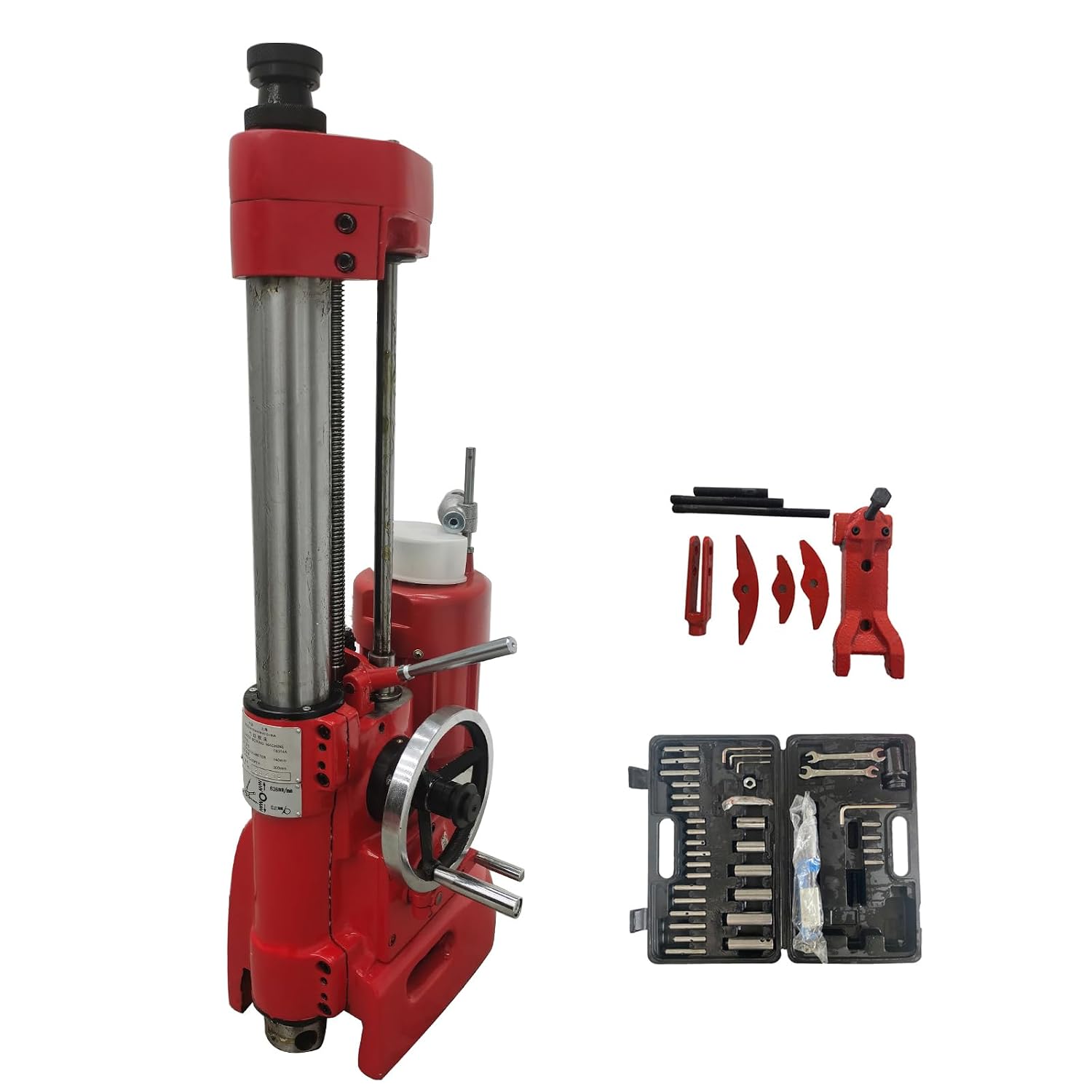 220V Cylinder Boring Machine Manual & Auto Honing & Cylinder Repair Equipment, 2.56-5.5' Boring Dia, 11.8' Max Depth, Professional Engine Rebuilding Borer for Automotive Tractor Motorcycle