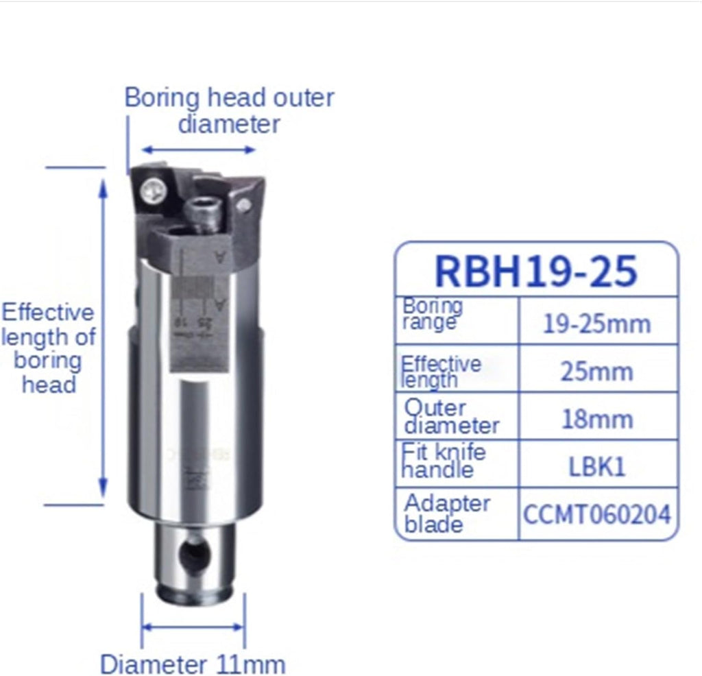 Double Edged Boring Tool 1pcs High precision RBH Twin bit RBH19-25 25-33 32-42 40-55 52-70 Twin-bit Rough Boring Head used for deep holes boring tool(RBH52 70)