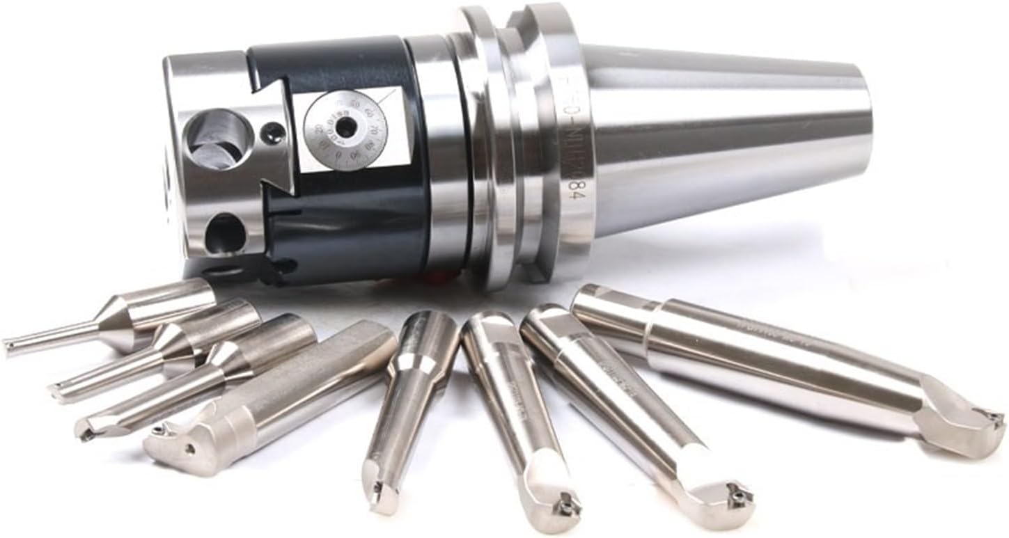 NBH2084 Boring Head Boring Tool Suit Boring Head BT40 BT50 NT40 NT50 R8 MTA SK30 HSK Tool Handle Boring Bar Boring Tool Set 8PCS(MTA3-NBH2084-8PCS)