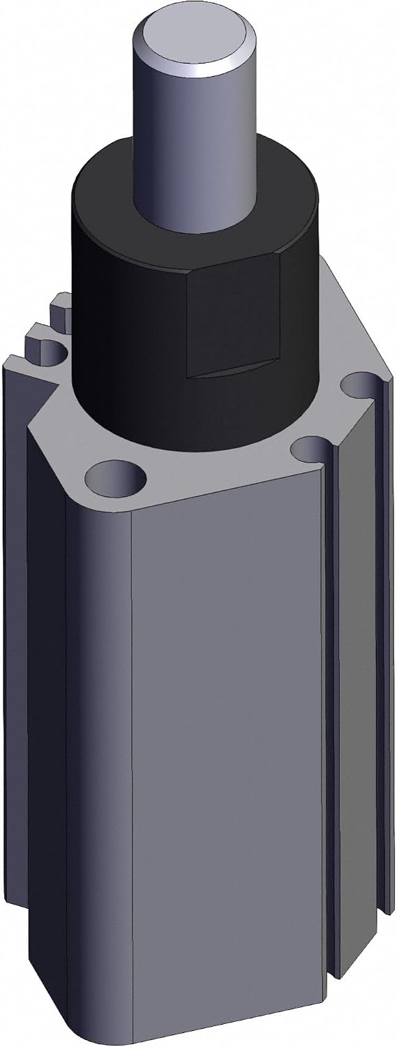 Stopper Air Cylinder: 20 mm Bore Dia, 20 mm Stroke Both Ends Tapped Mounting, Round Bar, RSDQA20-20DZ, 826HW4