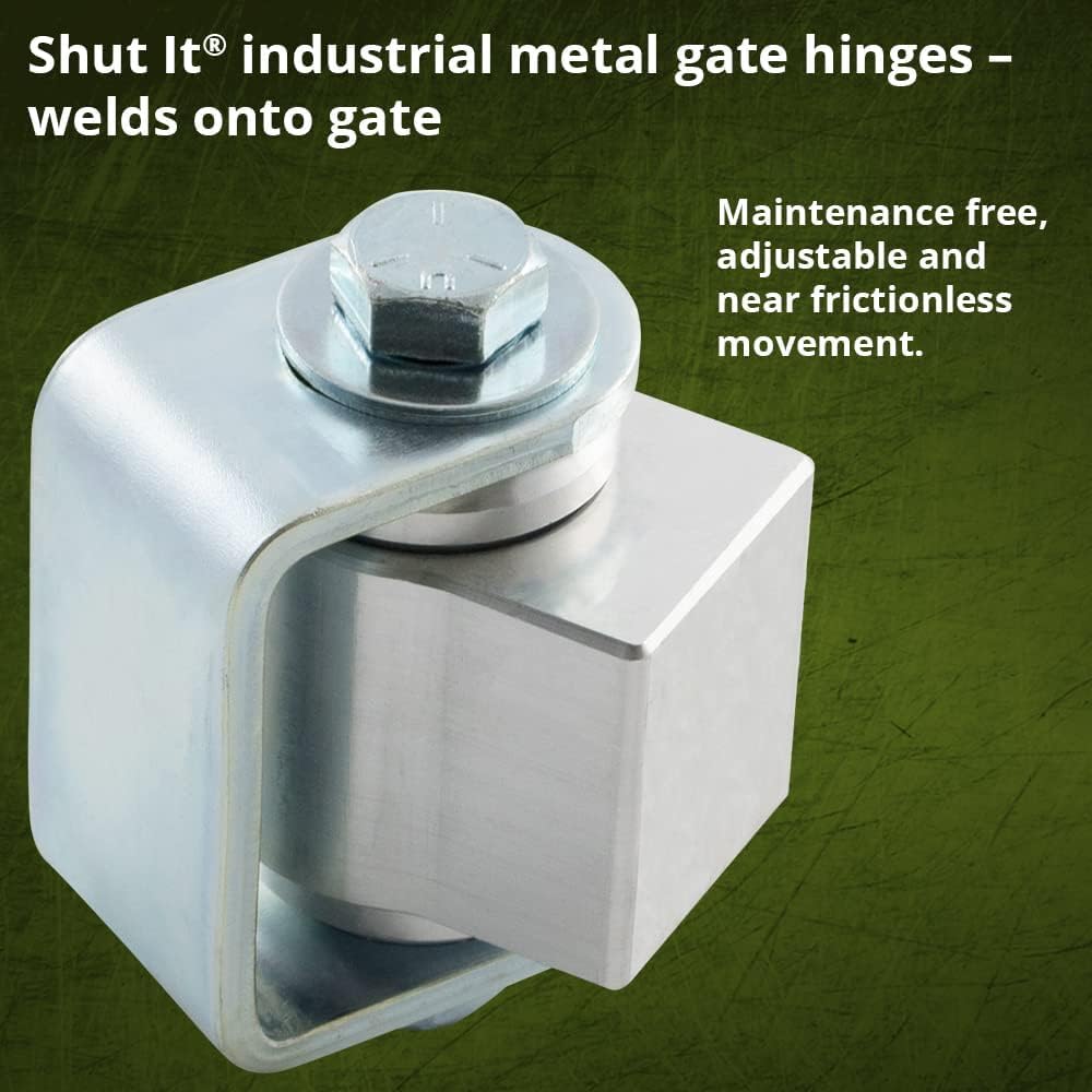 D&D Technologies CI3300 Shut It Combo Aluminum Body, Steel Bracket, Heavy Duty Industrial Metal Gate Hinge: Weld onto the Gate (Sold as a Single Hinge)
