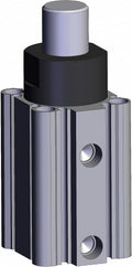 Stopper Air Cylinder: 40 mm Bore Dia, 30 mm Stroke Through-hole Mounting, Round Bar, RSDQB40TF-30DZ, 826HX5