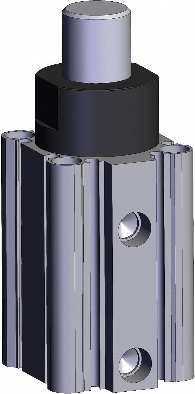 Stopper Air Cylinder: 40 mm Bore Dia, 30 mm Stroke Through-hole Mounting, Round Bar, RSDQB40TF-30DZ, 826HX5