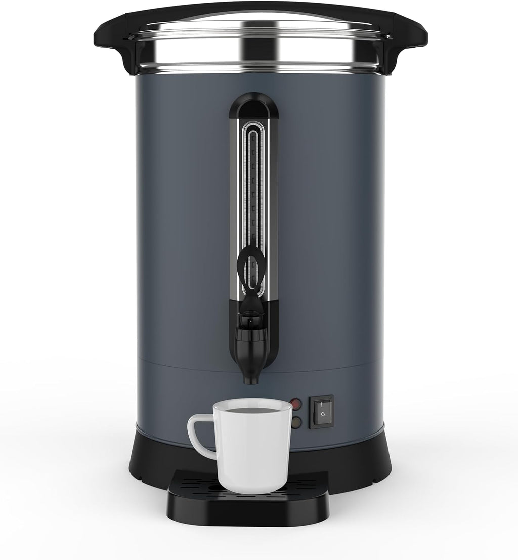 80 Cup Coffee Urn and Hot Beverage Dispenser, 12L/3.2Gal Commercial Coffee Maker Stainless Steel, Double Wall Insulation, Large Hot Coffee Dispenser for Party Buffet Catering Wedding