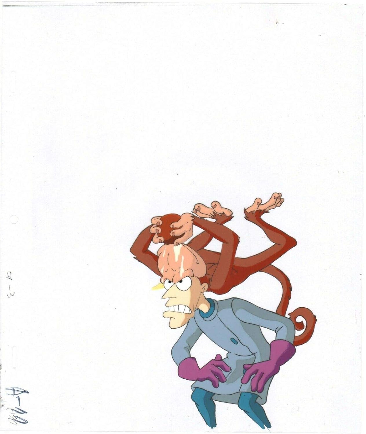 Earthworm Jim Professor Monkey Production Animation Cel Universal 1995 to 1996