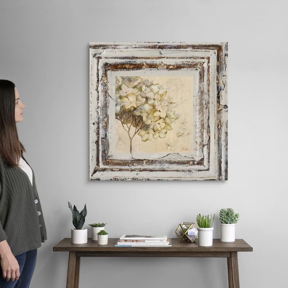 CANVAS ON DEMAND Flowers and Leaves Square VI by Patricia Pinto - Home Decor Wall Art Print, 30'x30' Floral Artwork