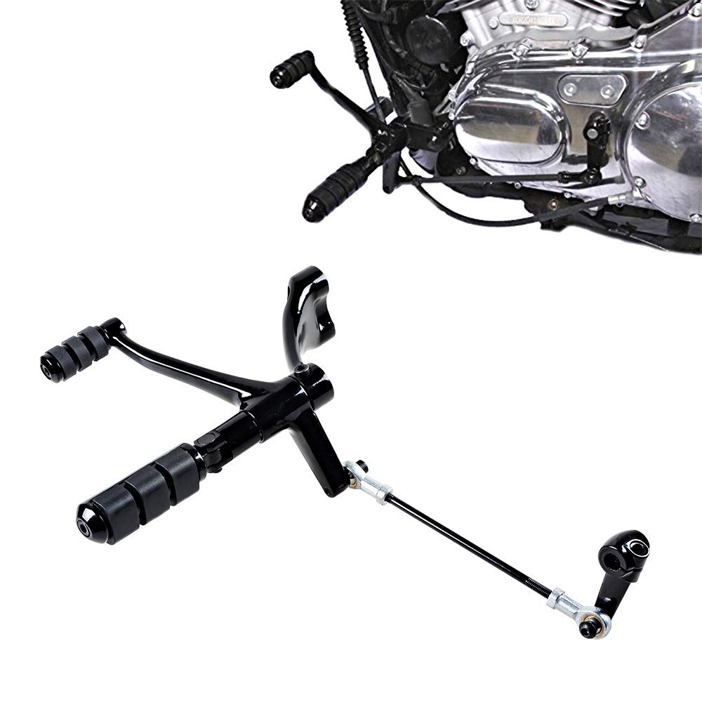 AMOPACORP Forward Controls Kit, Pair Switch with Harness, Clutch Lever Brake Master Cylinder Handlebar, Left Right 1' 25mm Hand Grips Compatible with Harley Sportster XL883 XL1200 2004-2013 (Black)